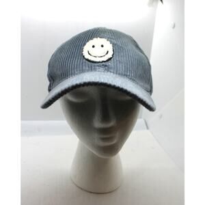 David & Young Blue Corduroy Smiley Face Hat